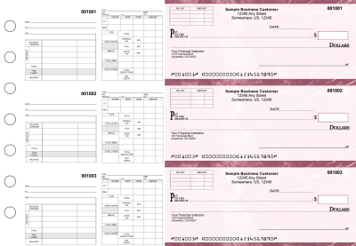 Burgundy Marble Multipurpose Invoice Payroll Business Checks | BU3-7BMA01-MIP