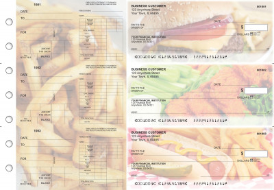 American Cuisine Dual Purpose Voucher Business Checks | BU3-7CDS01-DPV