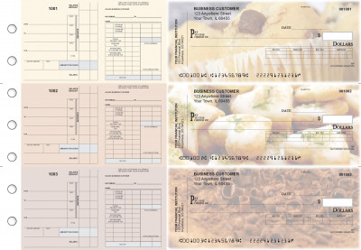 Bakery Payroll Invoice Business Checks | BU3-7CDS02-PIN