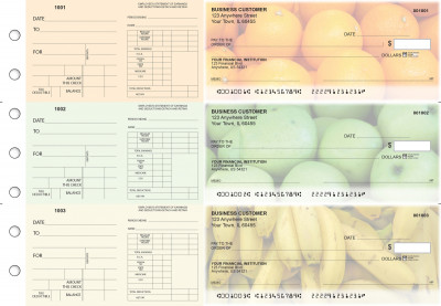 Fruit Dual Purpose Voucher Business Checks | BU3-7CDS03-DPV