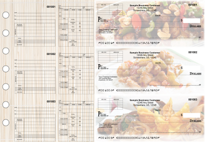 Chinese Cuisine Multipurpose Invoice Payroll Designer Business Checks | BU3-7CDS04-MIP