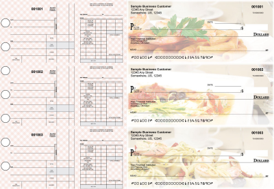 Italian Cuisine Disbursement Payroll Designer Business Checks | BU3-7CDS05-FSP