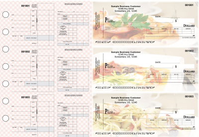 Italian Cuisine Itemized Disbursement Payroll Designer Business Checks | BU3-7CDS05-IDP