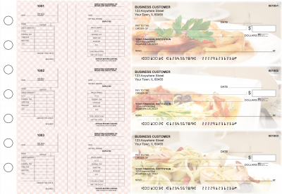 Italian Cuisine Multi-Purpose Salary Voucher Business Checks | BU3-7CDS05-MPS