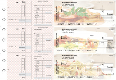 Italian Cuisine Payroll Invoice Business Checks | BU3-7CDS05-PIN