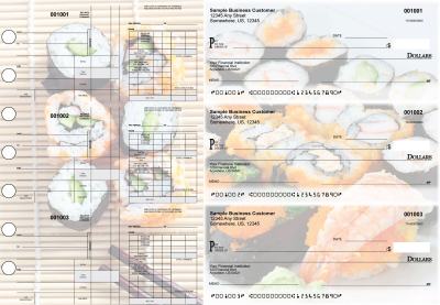 Japanese Cuisine Disbursement Payroll Designer Business Checks | BU3-7CDS06-FSP