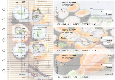 Japanese Cuisine Payroll Invoice Business Checks | BU3-7CDS06-PIN