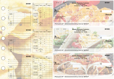 Mexican Cuisine Multipurpose Invoice Payroll Designer Business Checks | BU3-7CDS07-MIP