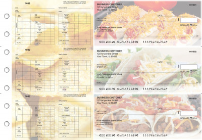 Mexican Cuisine Multi-Purpose Hourly Voucher Business Checks | BU3-7CDS07-MPH