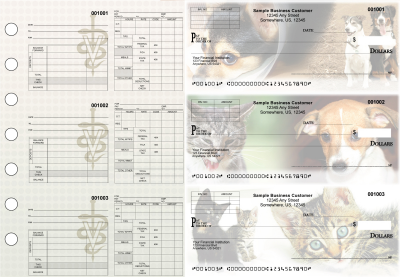 Veterinarian Multipurpose Invoice Payroll Designer Business Checks | BU3-7CDS14-MIP