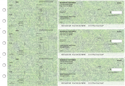 Grassy Dual Purpose Voucher Business Checks | BU3-7CDS17-DPV