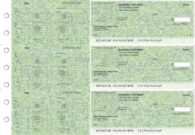 Grassy Multi-Purpose Corner Voucher Business Checks | BU3-7CDS17-MPV