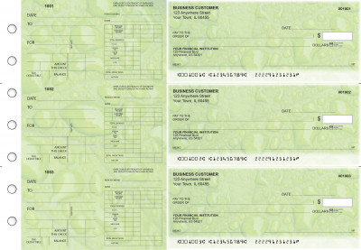 Leaf Dual Purpose Voucher Business Checks | BU3-7CDS19-DPV