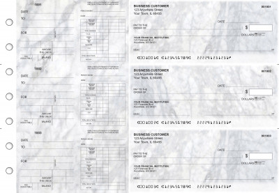 Marble Dual Purpose Voucher Business Checks | BU3-7CDS20-DPV