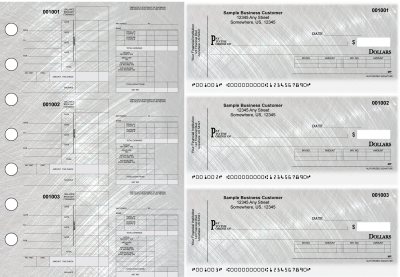 Brushed Metal Itemized Disbursement Payroll Designer Business Checks | BU3-7CDS23-IDP