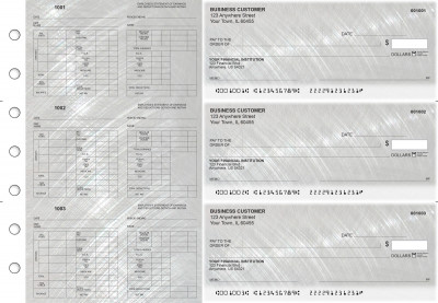 Brushed Metal Multi-Purpose Hourly Voucher Business Checks | BU3-7CDS23-MPH