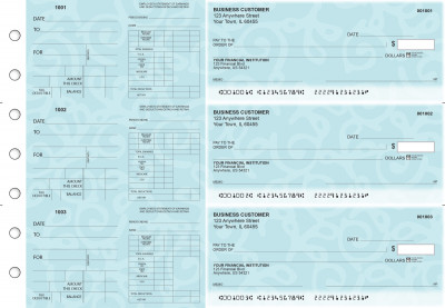 Swirls Dual Purpose Voucher Business Checks | BU3-7CDS24-DPV