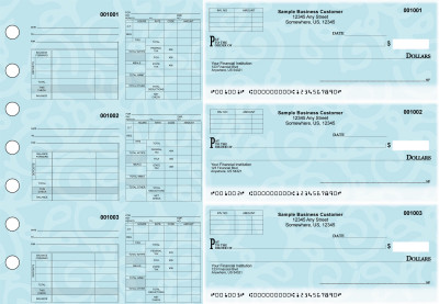 Swirls Multipurpose Invoice Payroll Designer Business Checks | BU3-7CDS24-MIP