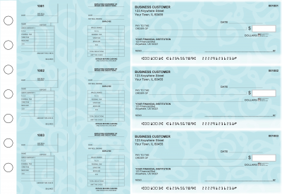Swirls Multi-Purpose Salary Voucher Business Checks | BU3-7CDS24-MPS
