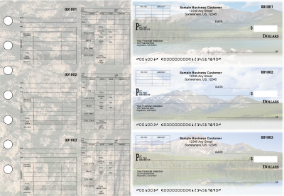 Scenic Mountains Multipurpose Invoice Payroll Designer Business Checks | BU3-7CDS29-MIP