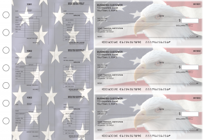 American Flag Multi-Purpose Salary Voucher Business Checks | BU3-7CDS32-MPS