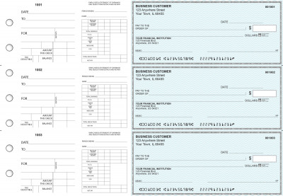 Teal Safety Dual Purpose Voucher Business Checks | BU3-7ESF01-DPV