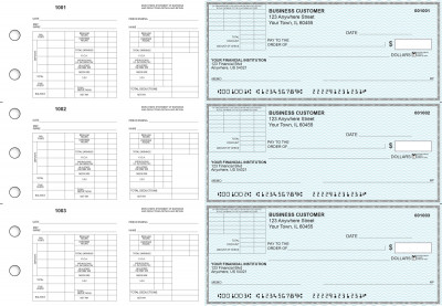 Teal Safety Multi-Purpose Corner Voucher Business Checks | BU3-7ESF01-MPV