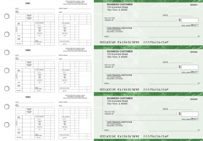 Green Marble Multi-Purpose Counter Signature Business Checks | BU3-7GMA01-MPC