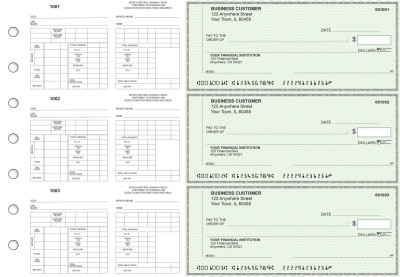 Green Safety Multi-Purpose Counter Signature Business Checks | BU3-7GRN01-MPC