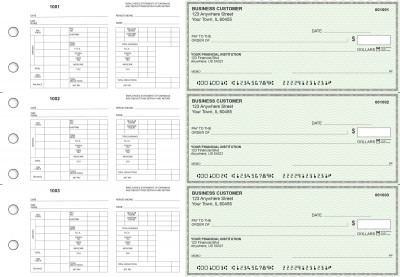 Green Safety Multi-Purpose Hourly Voucher Business Checks | BU3-7GRN01-MPH