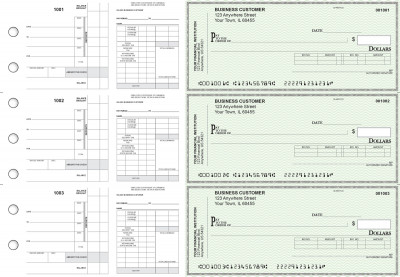 Green Safety Payroll Invoice Business Checks | BU3-7GRN01-PIN