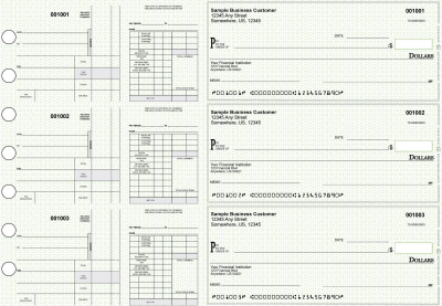 Green Knit Disbursement Payroll Business Checks | BU3-7GRN02-FSP