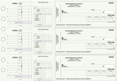 Green Knit Itemized Disbursement Payroll Business Checks | BU3-7GRN02-IDP