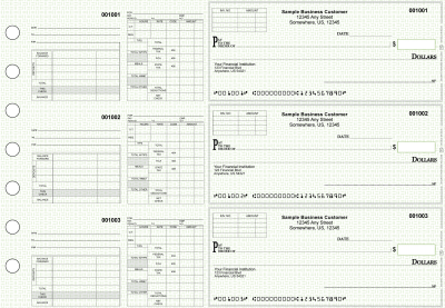 Green Knit Multipurpose Invoice Payroll Business Checks | BU3-7GRN02-MIP