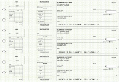 Green Knit Multi-Purpose Salary Voucher Business Checks | BU3-7GRN02-MPS