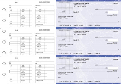 Blue Marble Multi-Purpose Corner Voucher Business Checks | BU3-7LMA01-MPV