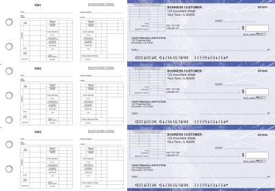 Blue Marble Multi-Purpose Corner Voucher Business Checks | BU3-7LMA01-MPV