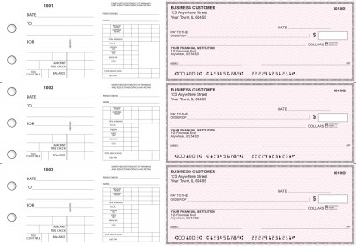 Pink Safety Dual Purpose Voucher Business Checks | BU3-7PSF01-DPV