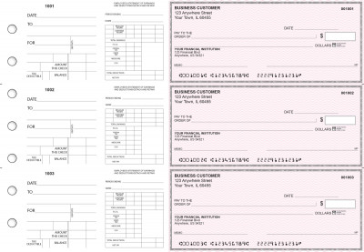 Pink Safety Dual Purpose Voucher Business Checks | BU3-7PSF01-DPV