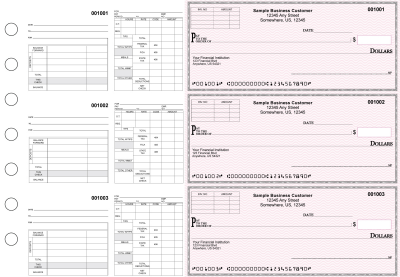 Pink Safety Multipurpose Invoice Payroll Business Checks | BU3-7PSF01-MIP