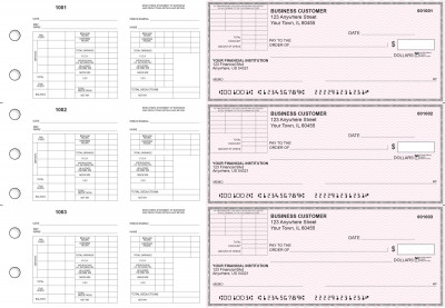 Pink Safety Multi-Purpose Corner Voucher Business Checks | BU3-7PSF01-MPV