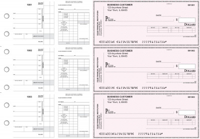 Pink Safety Payroll Invoice Business Checks | BU3-7PSF01-PIN