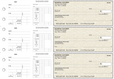 Tan Parchment Dual Purpose Voucher Business Checks | BU3-7TPM01-DPV