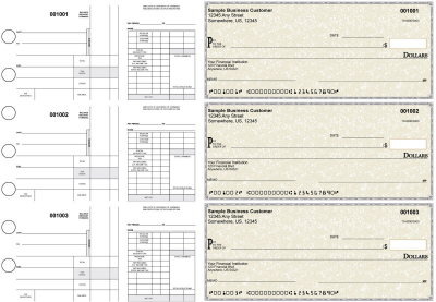 Tan Parchment Disbursement Payroll Business Checks | BU3-7TPM01-FSP