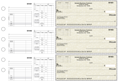 Tan Parchment Multipurpose Invoice Payroll Business Checks | BU3-7TPM01-MIP