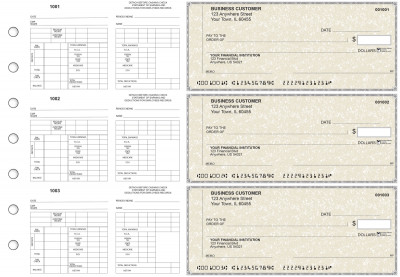 Tan Parchment Multi-Purpose Counter Signature Business Checks | BU3-7TPM01-MPC