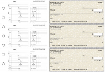 Tan Parchment Multi-Purpose Hourly Voucher Business Checks | BU3-7TPM01-MPH
