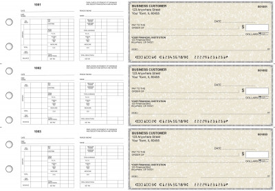 Tan Parchment Multi-Purpose Hourly Voucher Business Checks | BU3-7TPM01-MPH