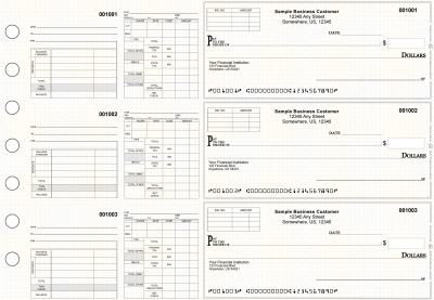 Tan Knit Multipurpose Invoice Payroll Business Checks | BU3-7TPM02-MIP