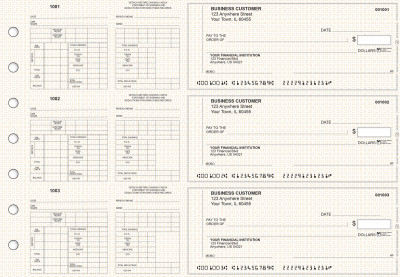Tan Knit Multi-Purpose Counter Signature Business Checks | BU3-7TPM02-MPC